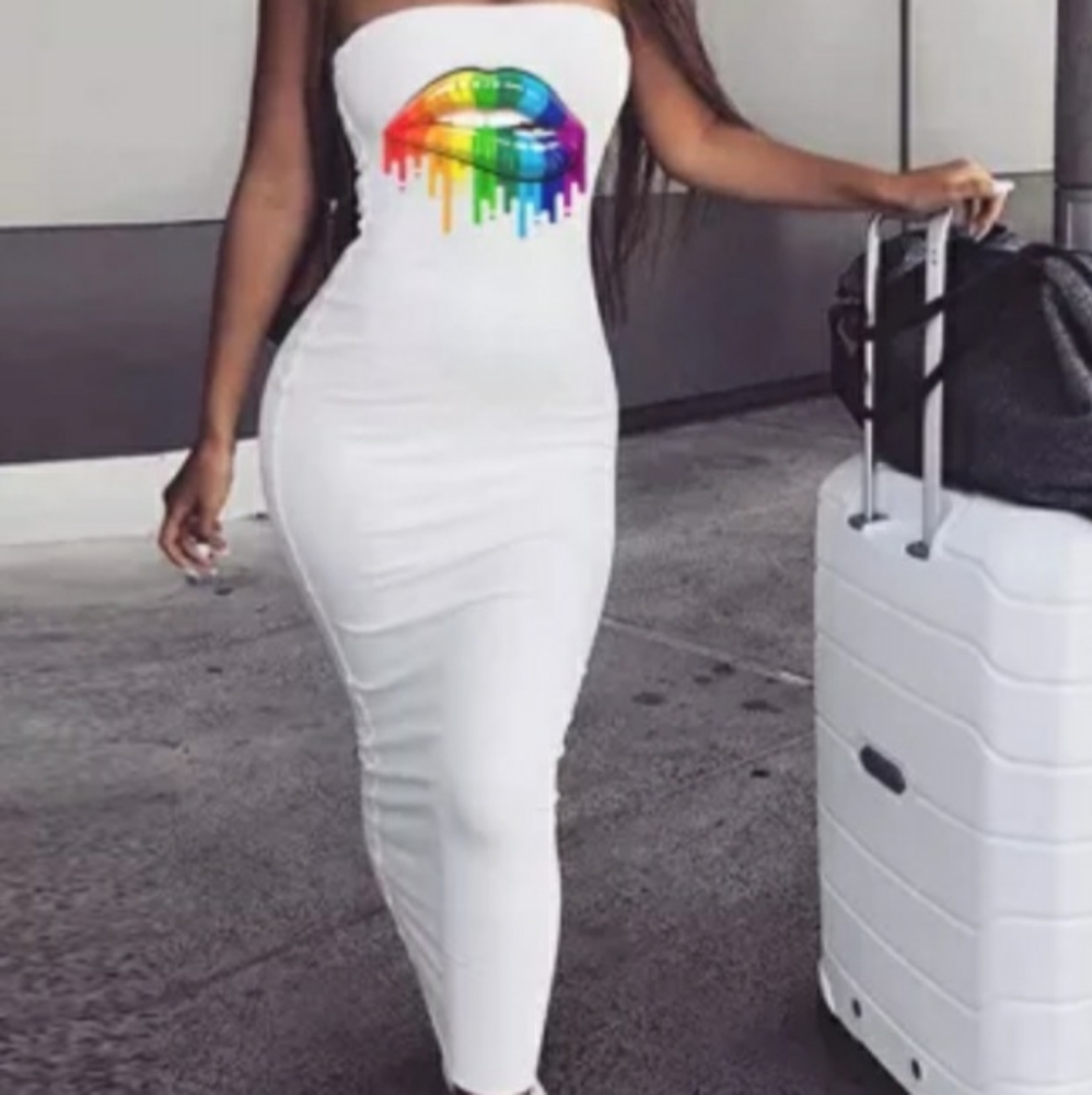 Tye dye lips dress